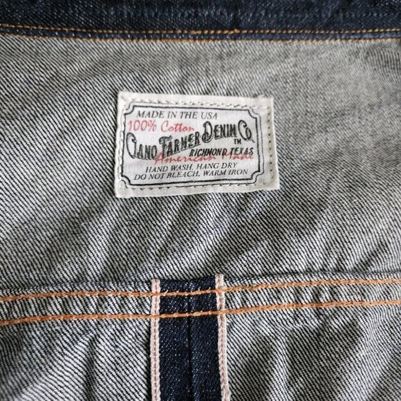 Ciano Farmer Denim Co. - 14oz Selvedge Texas Denim Workshirt handmade XL - Picture 9 of 16